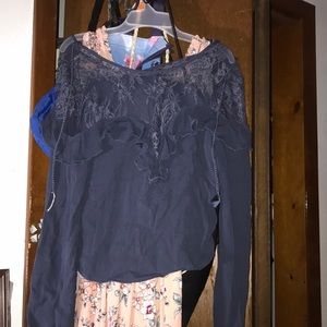 American eagle Navy blue crop top